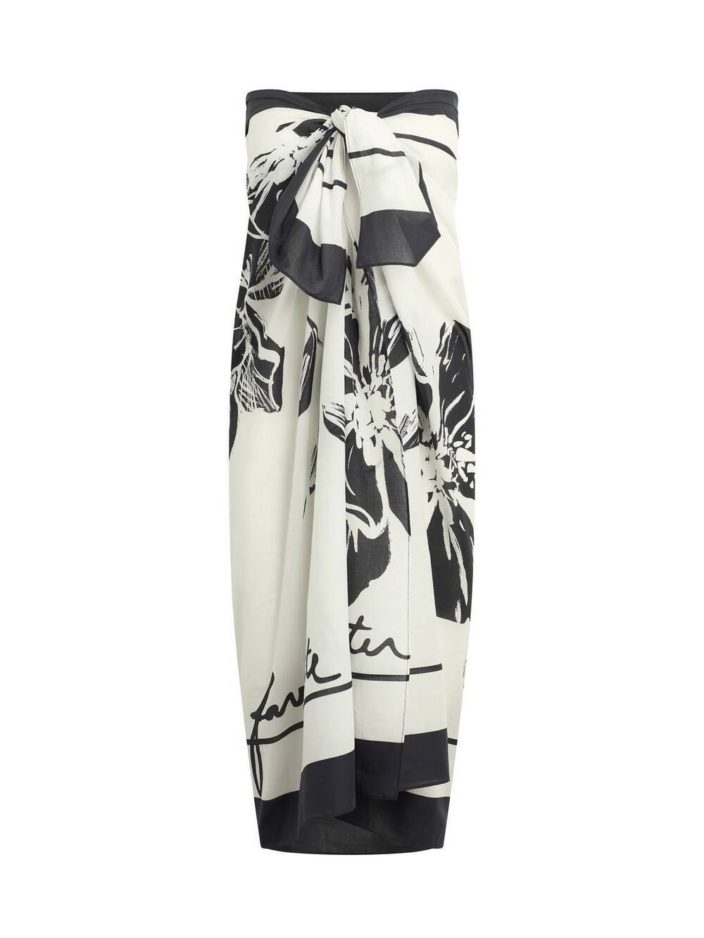 NEW FAVORITE DAUGHTER women's vintage floral pareo wrap in black/white